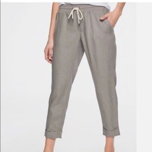 Athleta Linen Bali Ankle Cuffed Ankle Pants size 8